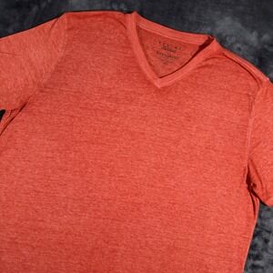 Lucky Brand Venice Burnout V-Neck Orange T-Shirt Men's Sz XXL Soft Lightweight